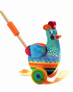 Каталка на палке Петух Фани (Djeco, 06260k)